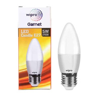 Wipro Garnet 5W E-27 Frosted LED Candle Lamp
