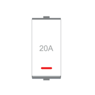 Micron Artize 20A 1 Way White LED Switch