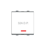 Micron Artize 32A DP White LED Switch