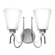 Philips Trendo 34304 B-22 (Bulb Base) Double Head White Wall Lights